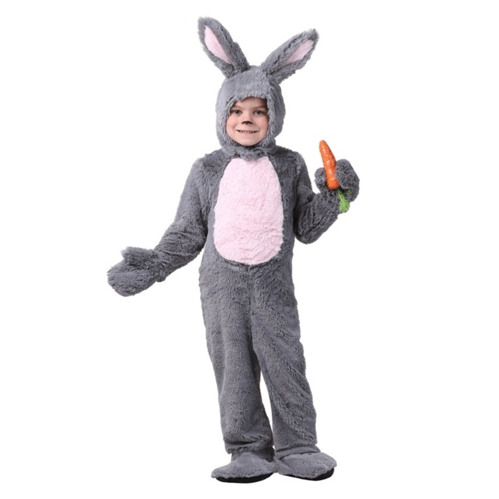 HalloweenCostumes.com Toddler Gray Bunny Rabbit Costume 2T FUN1418TD Jumpsuit